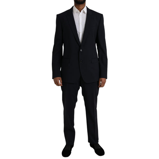 Dolce & Gabbana Blue MARTINI Wool Formal 2 Piece Suit Dolce & Gabbana