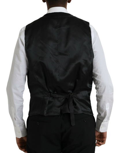 Dolce & Gabbana Black Polyester STAFF Formal 3 Piece Suit Dolce & Gabbana