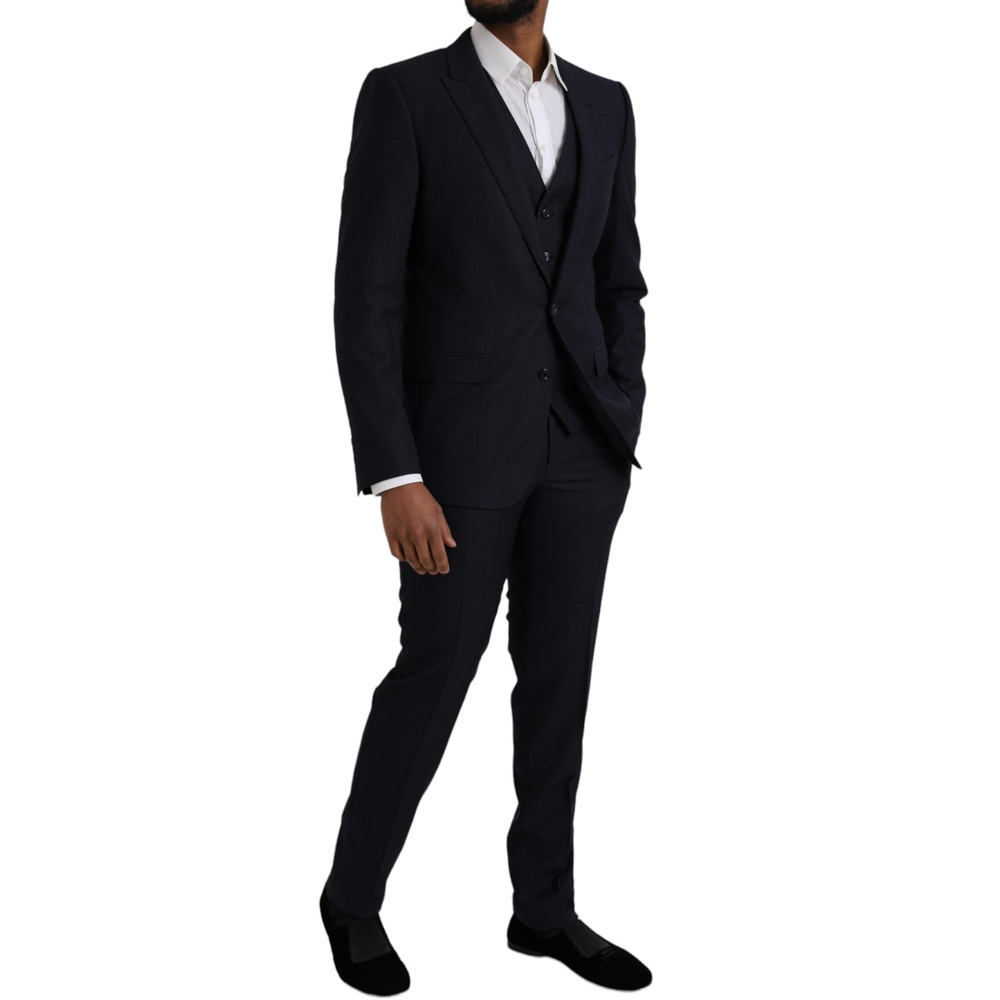 Dolce & Gabbana Blue Fantasy MARTINI Formal 3 Piece Suit Dolce & Gabbana