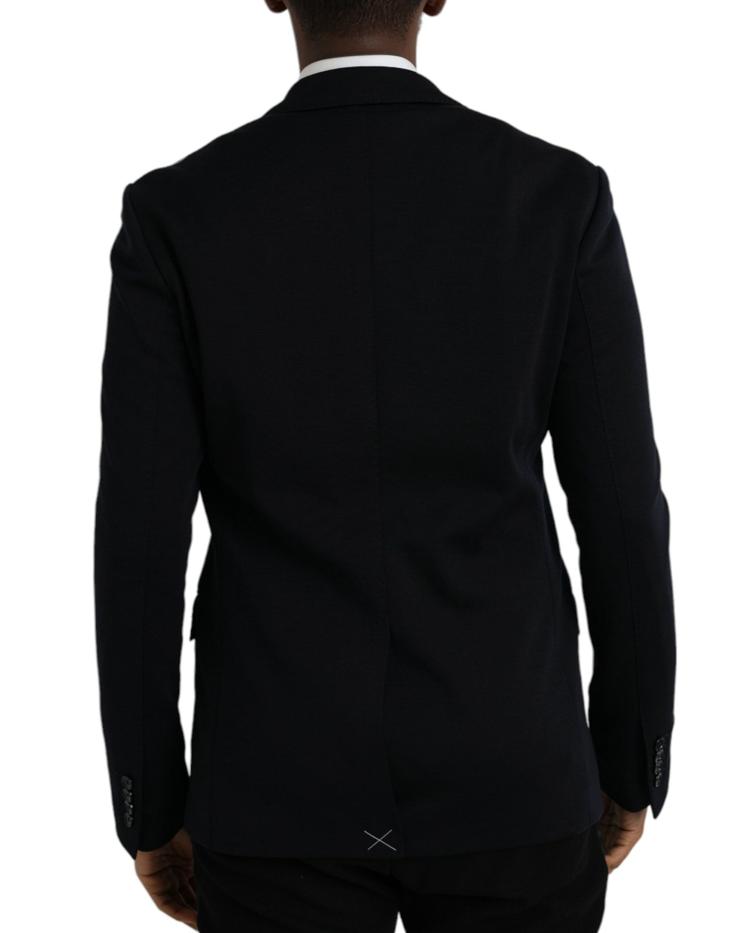 Dolce & Gabbana Black Wool Single Breasted Coat Blazer Dolce & Gabbana