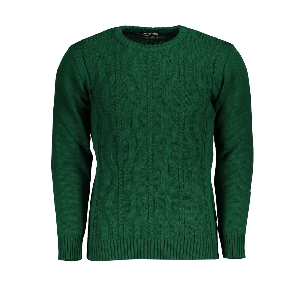 U.S. Grand Polo Green Fabric Sweater U.S. Grand Polo