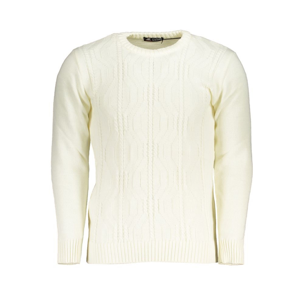 U.S. Grand Polo White Fabric Sweater U.S. Grand Polo