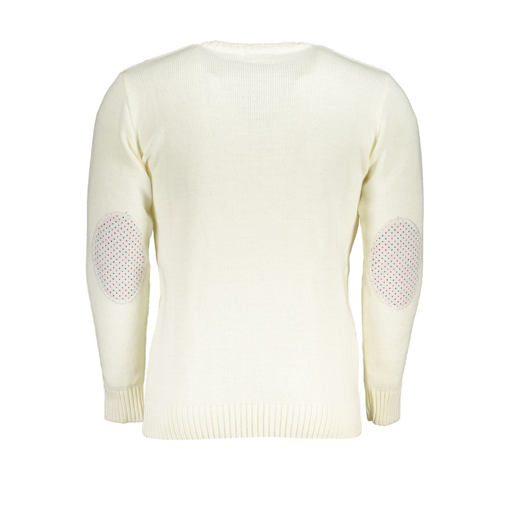 U.S. Grand Polo White Fabric Sweater U.S. Grand Polo