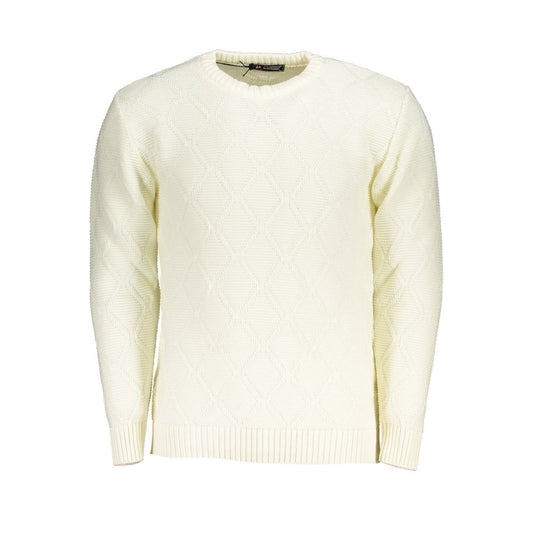 U.S. Grand Polo White Fabric Sweater U.S. Grand Polo