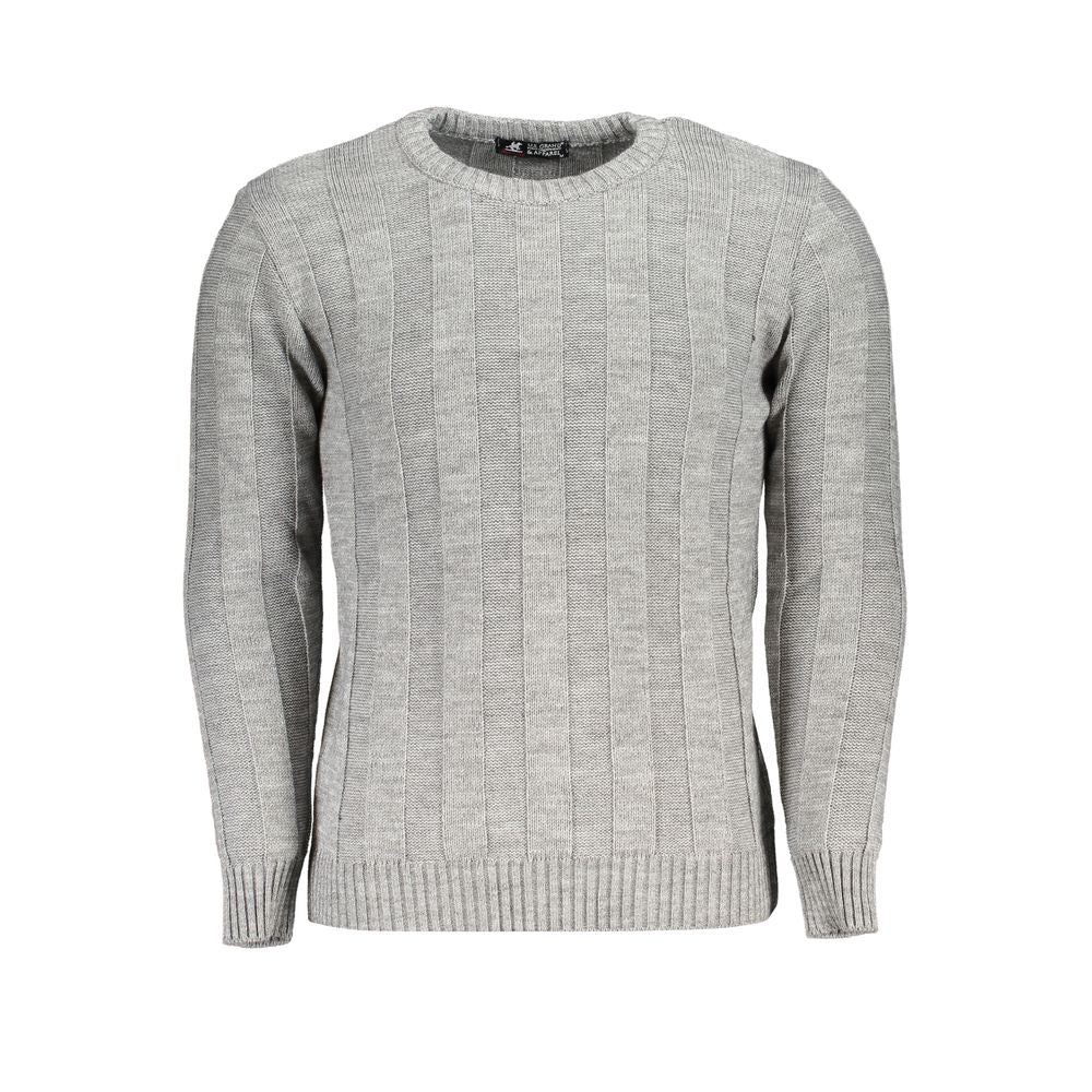 U.S. Grand Polo Gray Fabric Sweater U.S. Grand Polo