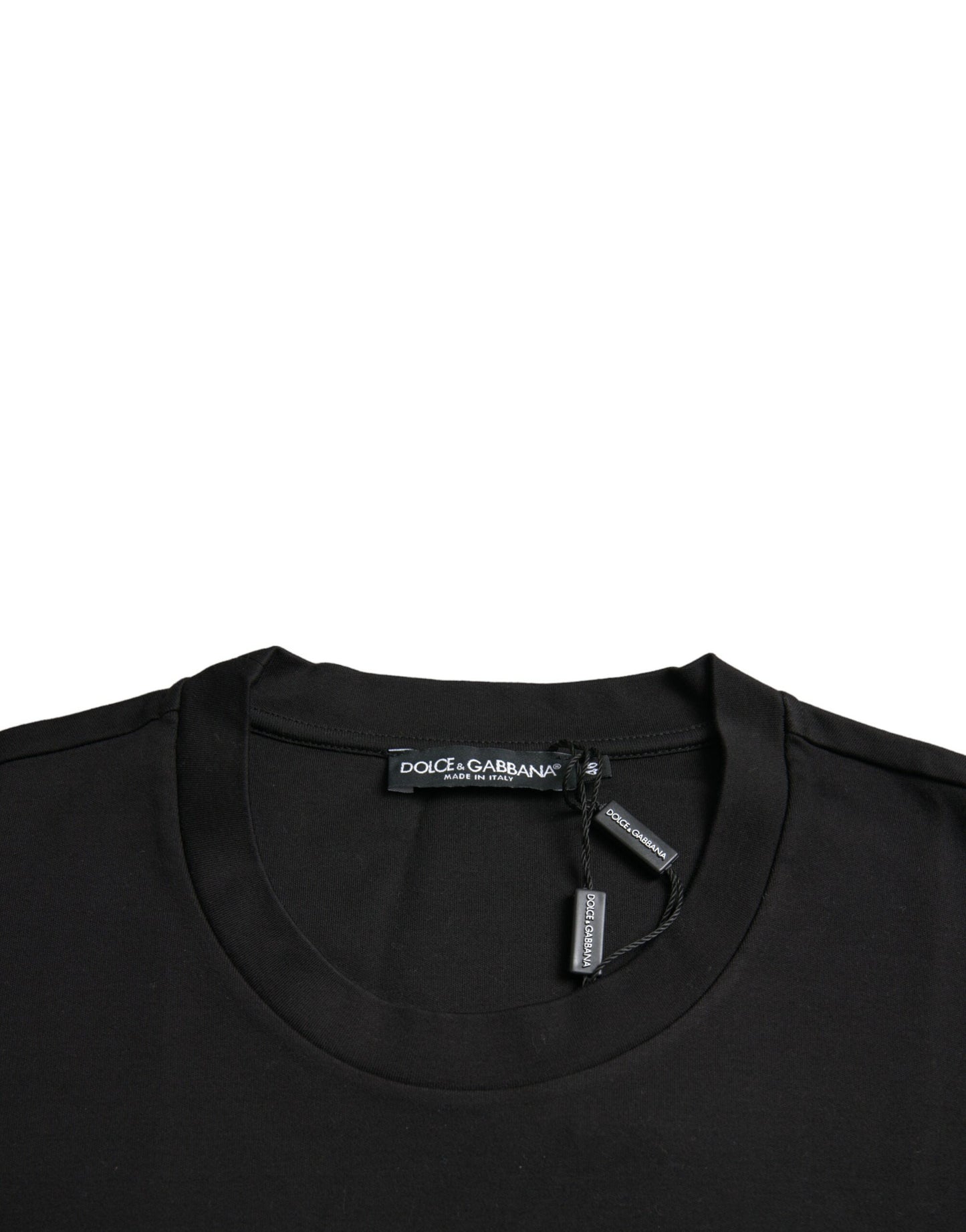 Dolce & Gabbana Black With Love Always Crew Neck Top T-shirt Dolce & Gabbana