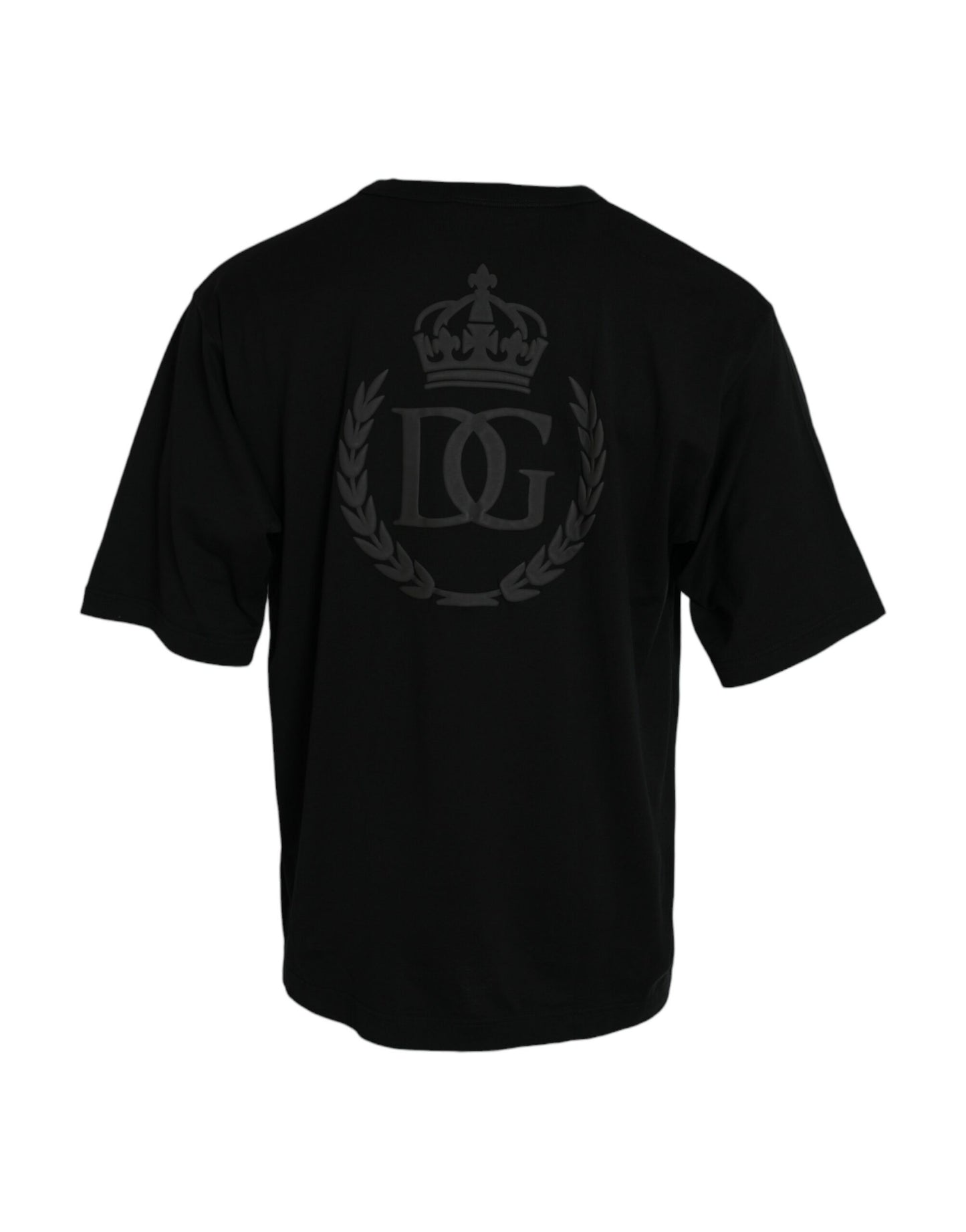 Dolce & Gabbana Black Logo Embossed Crew Neck Short Sleeves T-shirt Dolce & Gabbana