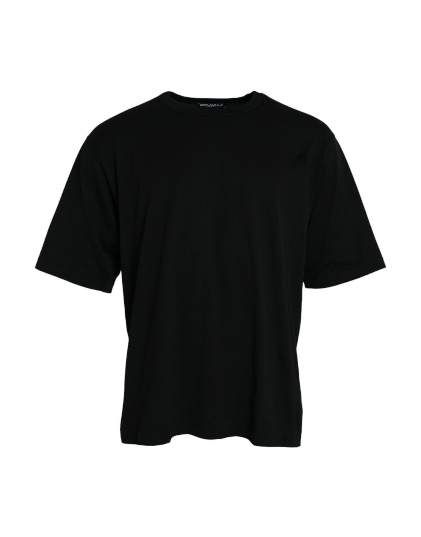 Dolce & Gabbana Black Logo Embossed Crew Neck Short Sleeves T-shirt Dolce & Gabbana