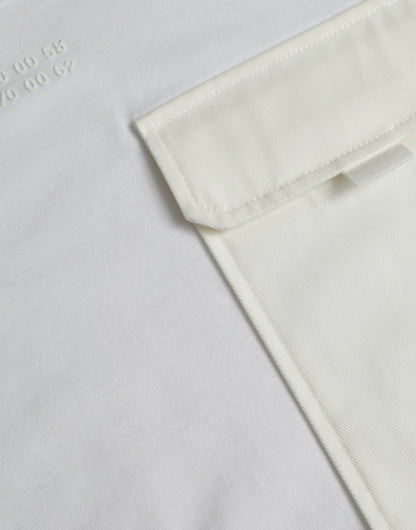 Dolce & Gabbana White Cotton Pocket Short Sleeves T-shirt Dolce & Gabbana