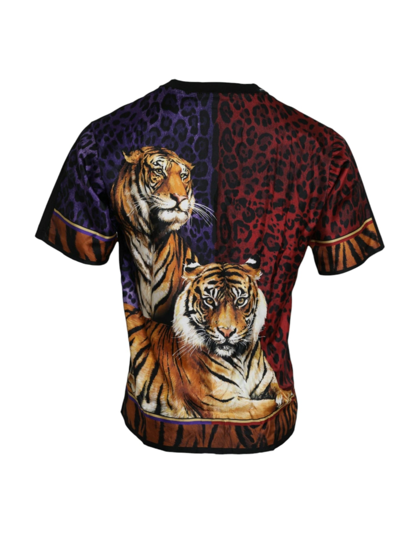 Dolce & Gabbana Multicolor Tiger Print Cotton Short Sleeves T-shirt Dolce & Gabbana