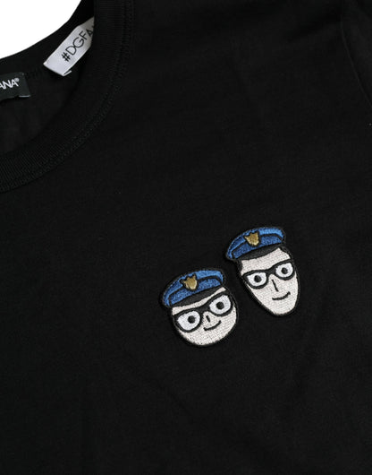 Dolce & Gabbana Black #DGFamily Cotton Crew Neck T-shirt Dolce & Gabbana