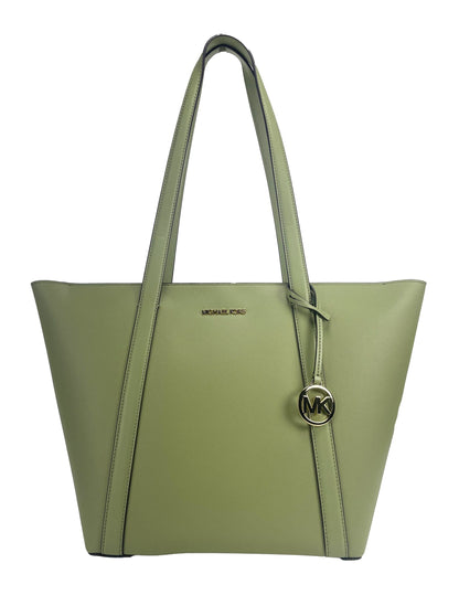 Michael Kors Large Pratt Shoulder Zip Tote Bag Light Sage Michael Kors