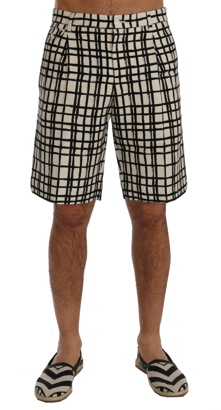 Dolce & Gabbana Elegant Striped Cotton-Linen Shorts Dolce & Gabbana