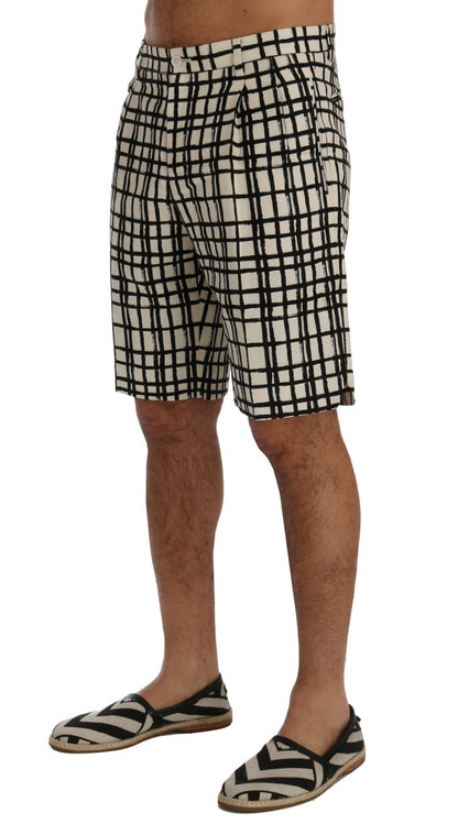 Dolce & Gabbana Elegant Striped Cotton-Linen Shorts Dolce & Gabbana