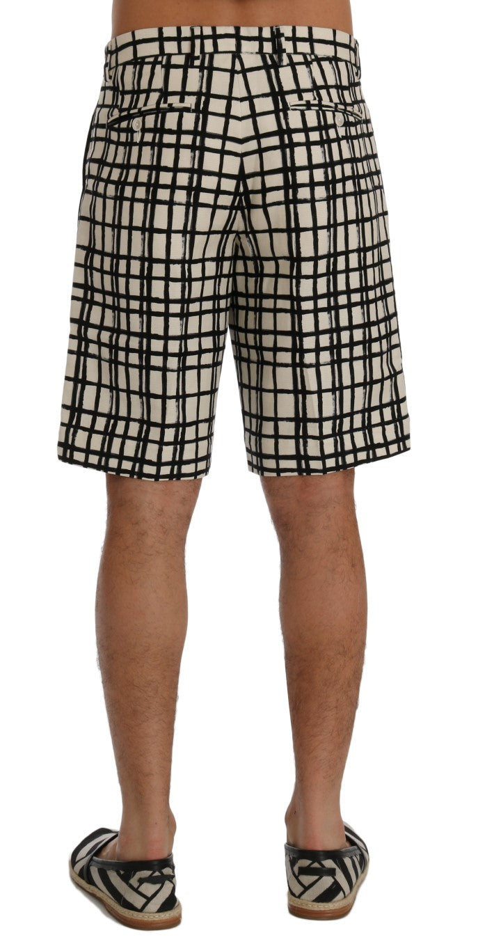 Dolce & Gabbana Elegant Striped Cotton-Linen Shorts Dolce & Gabbana