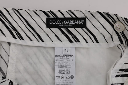 Dolce & Gabbana Elegant Striped Cotton-Linen Shorts Dolce & Gabbana