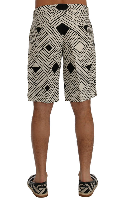 Dolce & Gabbana Chic Striped Casual Shorts - Hemp & Linen Blend Dolce & Gabbana