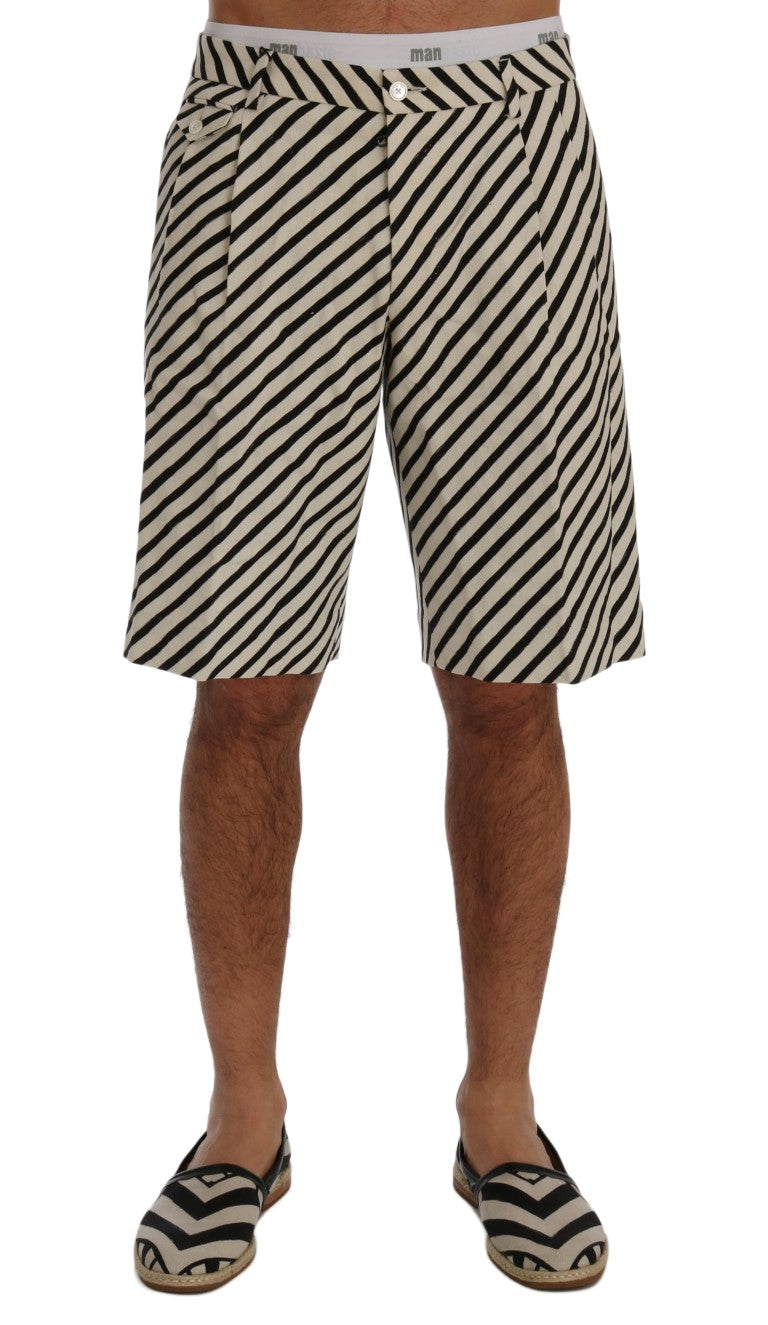 Dolce & Gabbana Striped Hemp Casual Shorts Dolce & Gabbana