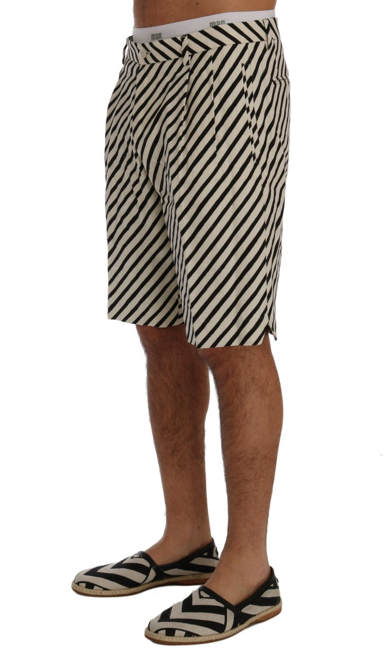 Dolce & Gabbana Striped Hemp Casual Shorts Dolce & Gabbana