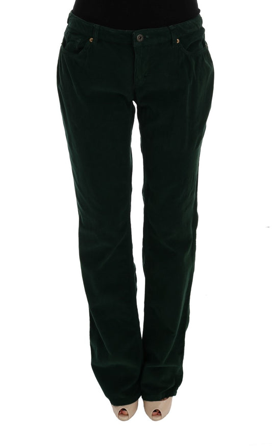 Dolce & Gabbana Elegant Green Cotton Blend Trousers Dolce & Gabbana