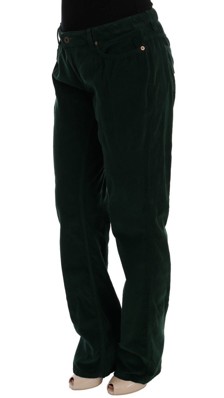 Dolce & Gabbana Elegant Green Cotton Blend Trousers Dolce & Gabbana