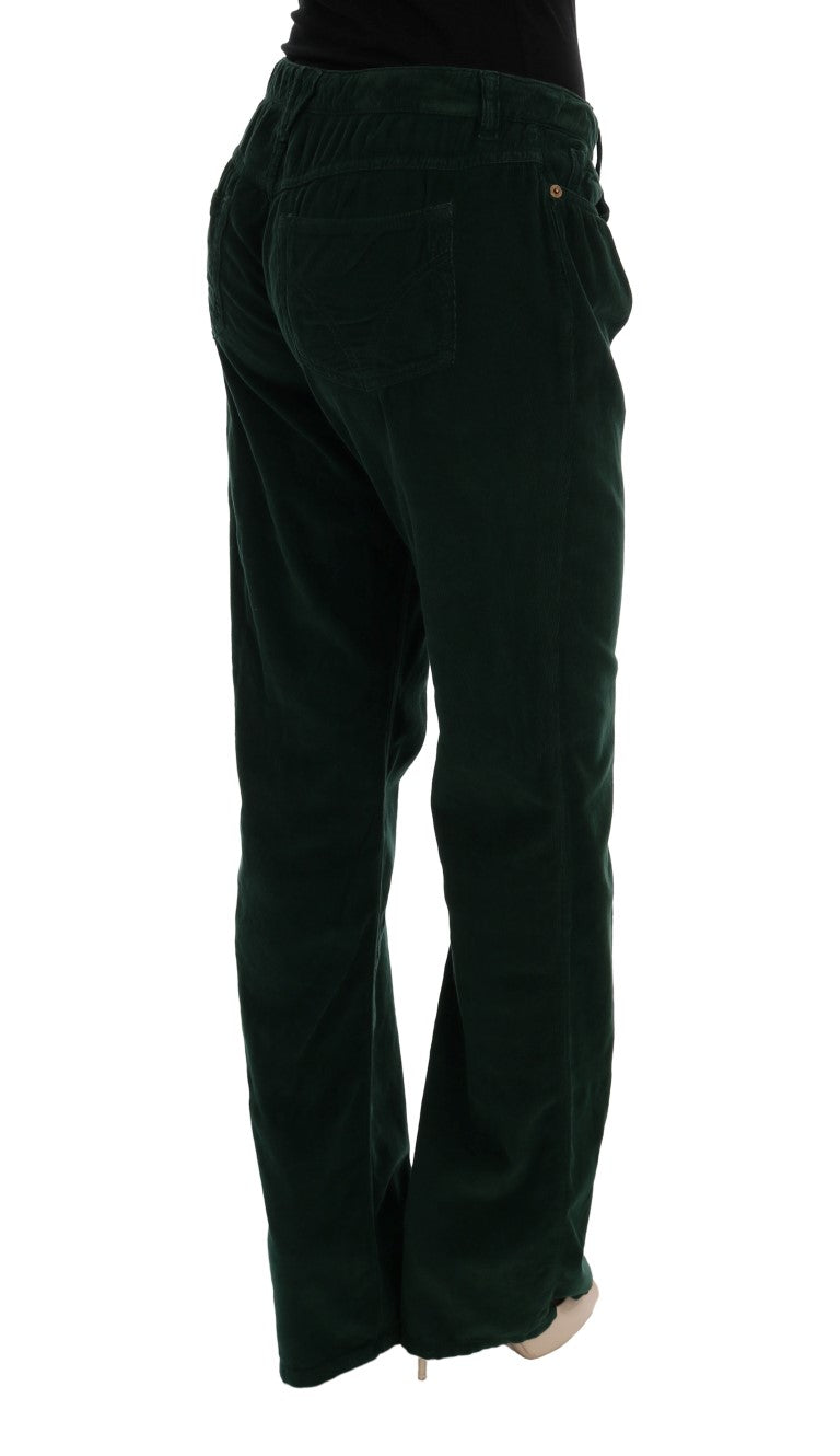 Dolce & Gabbana Elegant Green Cotton Blend Trousers Dolce & Gabbana