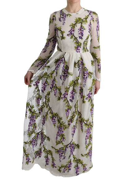 Dolce & Gabbana Elegant Maxi A-line Long Sleeve Dress Dolce & Gabbana