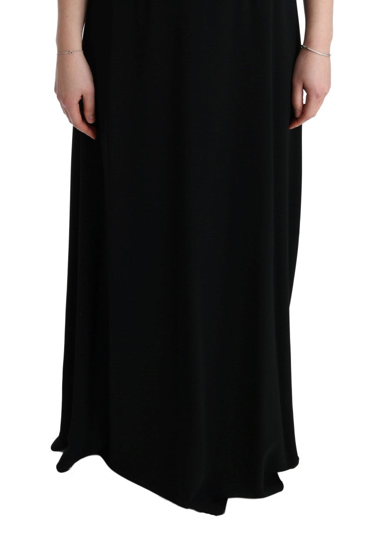 Dolce & Gabbana Elegant Black Floral Maxi Dress Dolce & Gabbana