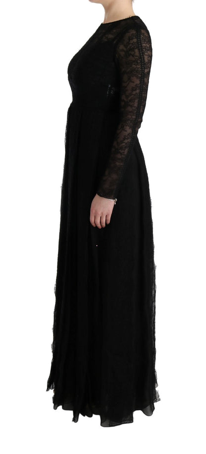 Dolce & Gabbana Elegant Black Sheath Long Sleeve Dress Dolce & Gabbana