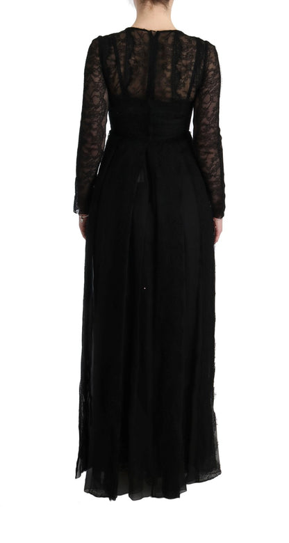 Dolce & Gabbana Elegant Black Sheath Long Sleeve Dress Dolce & Gabbana