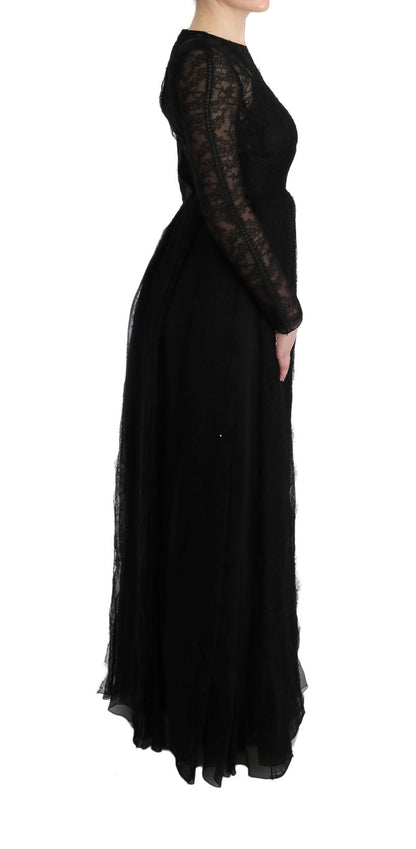 Dolce & Gabbana Elegant Black Sheath Long Sleeve Dress Dolce & Gabbana