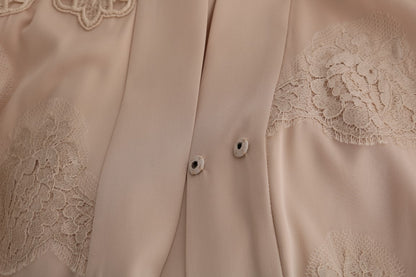 Dolce & Gabbana Elegant Beige Cape Kaftan Dress Dolce & Gabbana