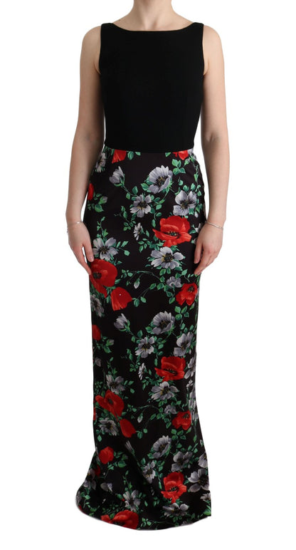 Dolce & Gabbana Elegant Floral Sheath Gown Dolce & Gabbana