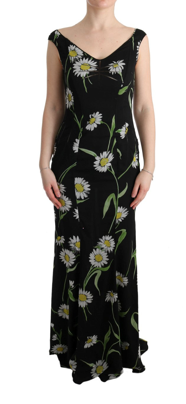 Dolce & Gabbana Sunflower Print Full Length Sheath Dress Dolce & Gabbana