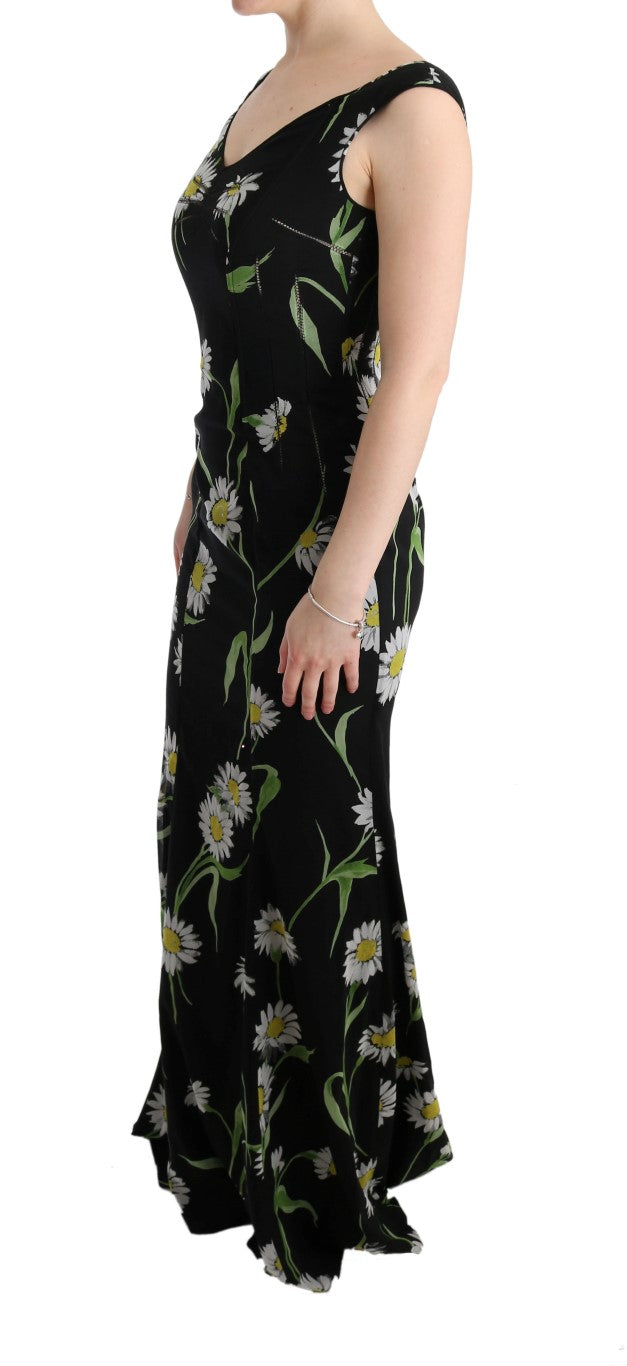 Dolce & Gabbana Sunflower Print Full Length Sheath Dress Dolce & Gabbana