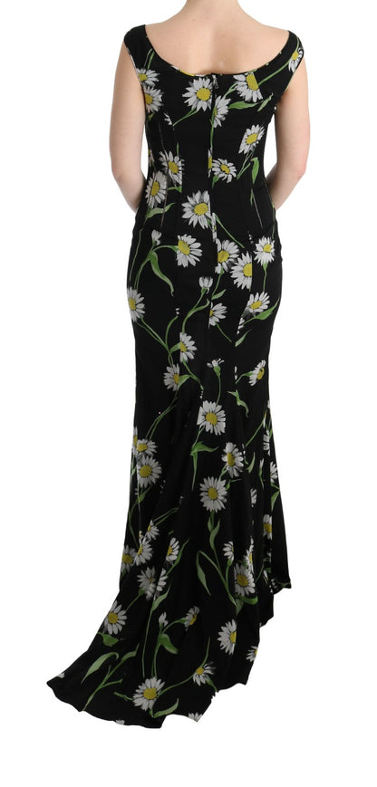 Dolce & Gabbana Sunflower Print Full Length Sheath Dress Dolce & Gabbana