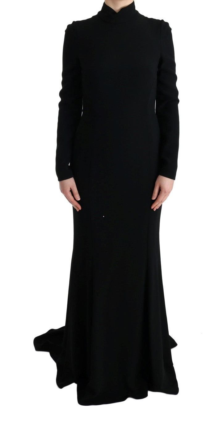 Dolce & Gabbana Elegant Full Length Sheath Gown in Black Dolce & Gabbana