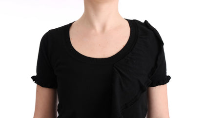 MARGHI LO' Elegant Black Lana Wool Top MARGHI LO'