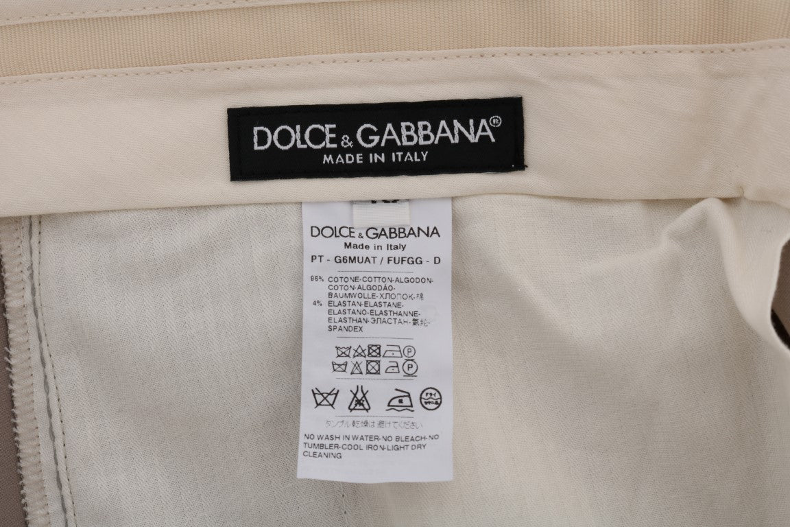 Dolce & Gabbana Chic Beige Chinos Casual Pants Dolce & Gabbana