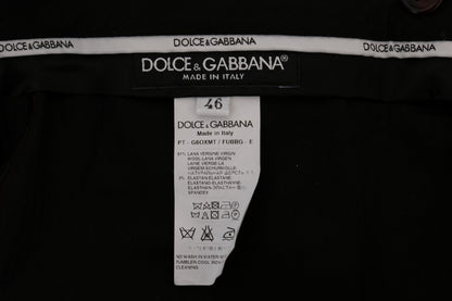 Dolce & Gabbana Elegant Slim Fit Formal Trousers in Purple Dolce & Gabbana