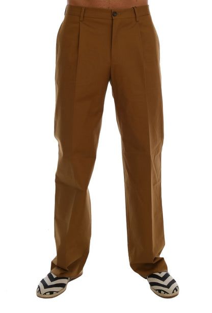 Dolce & Gabbana Elegant Brown Formal Trousers for Men Dolce & Gabbana