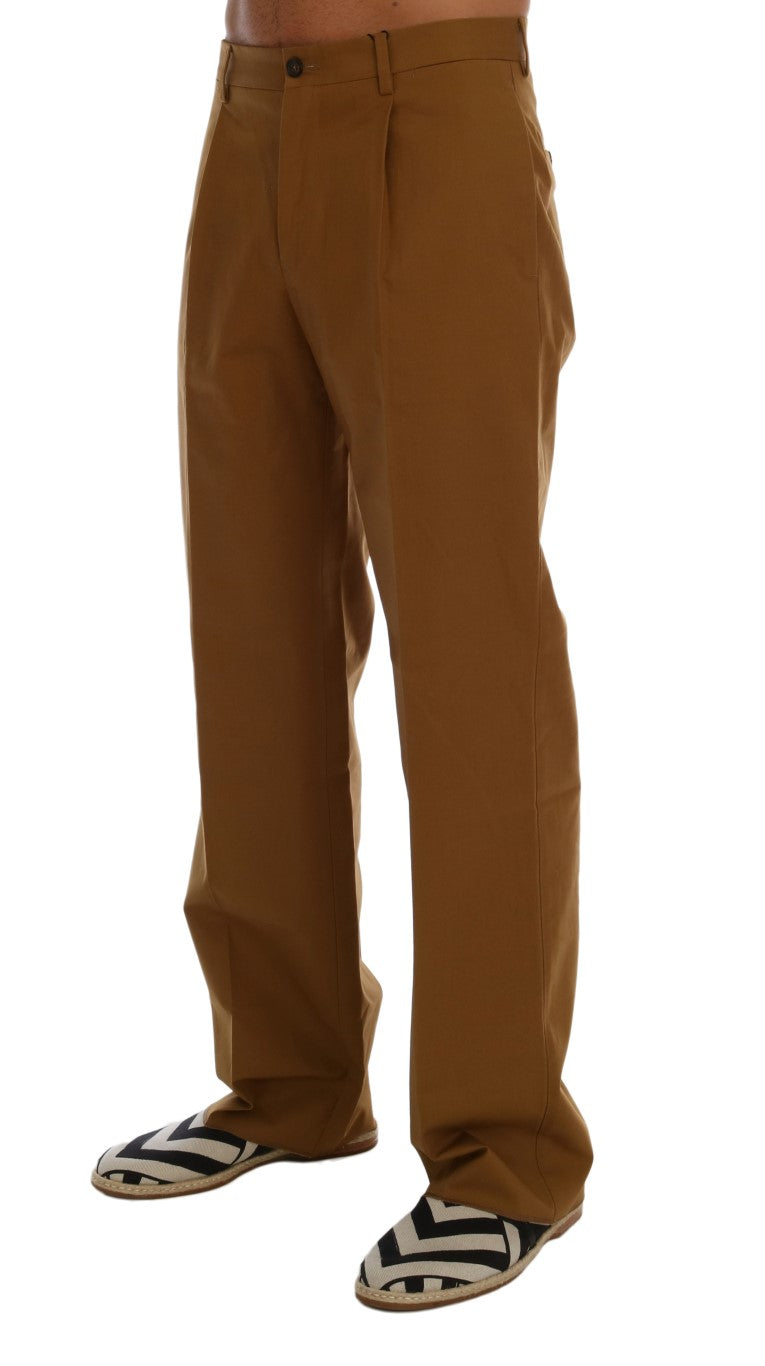 Dolce & Gabbana Elegant Brown Formal Trousers for Men Dolce & Gabbana