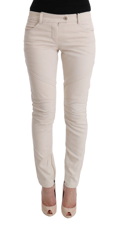 Ermanno Scervino Chic White Slim Fit Denim Treasure Ermanno Scervino