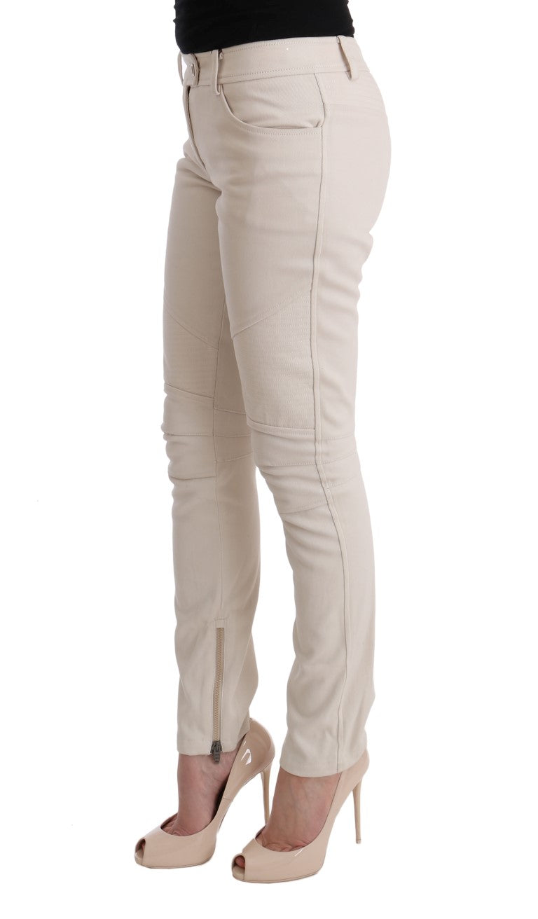 Ermanno Scervino Chic White Slim Fit Denim Treasure Ermanno Scervino