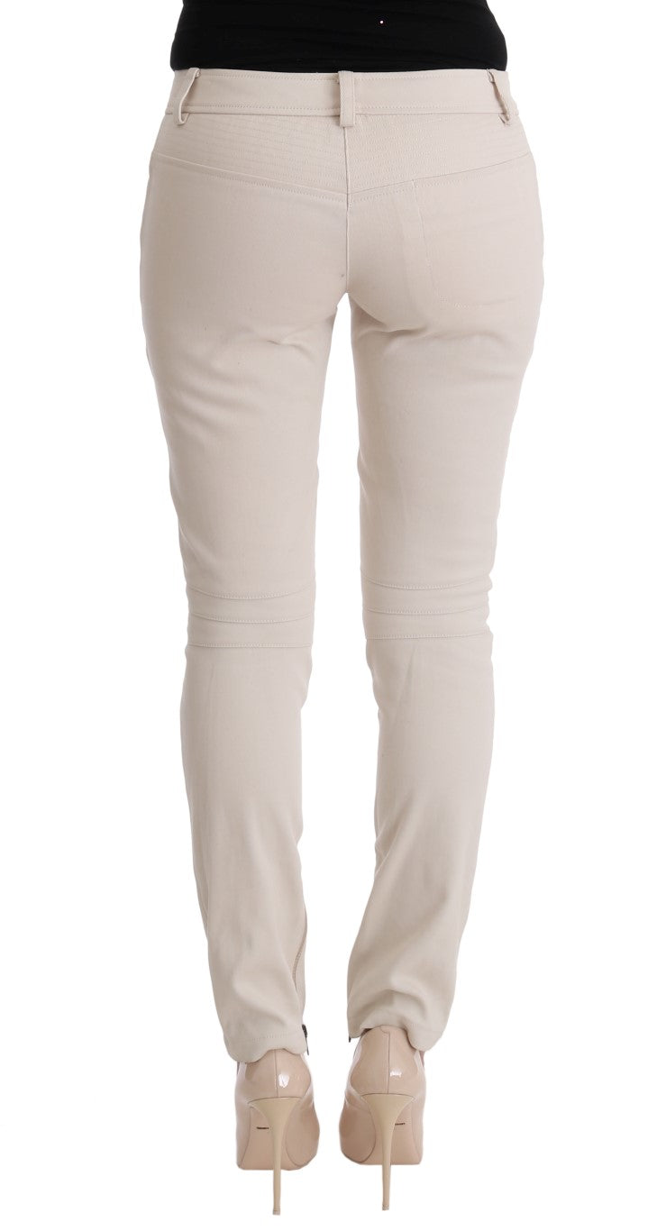 Ermanno Scervino Chic White Slim Fit Denim Treasure Ermanno Scervino