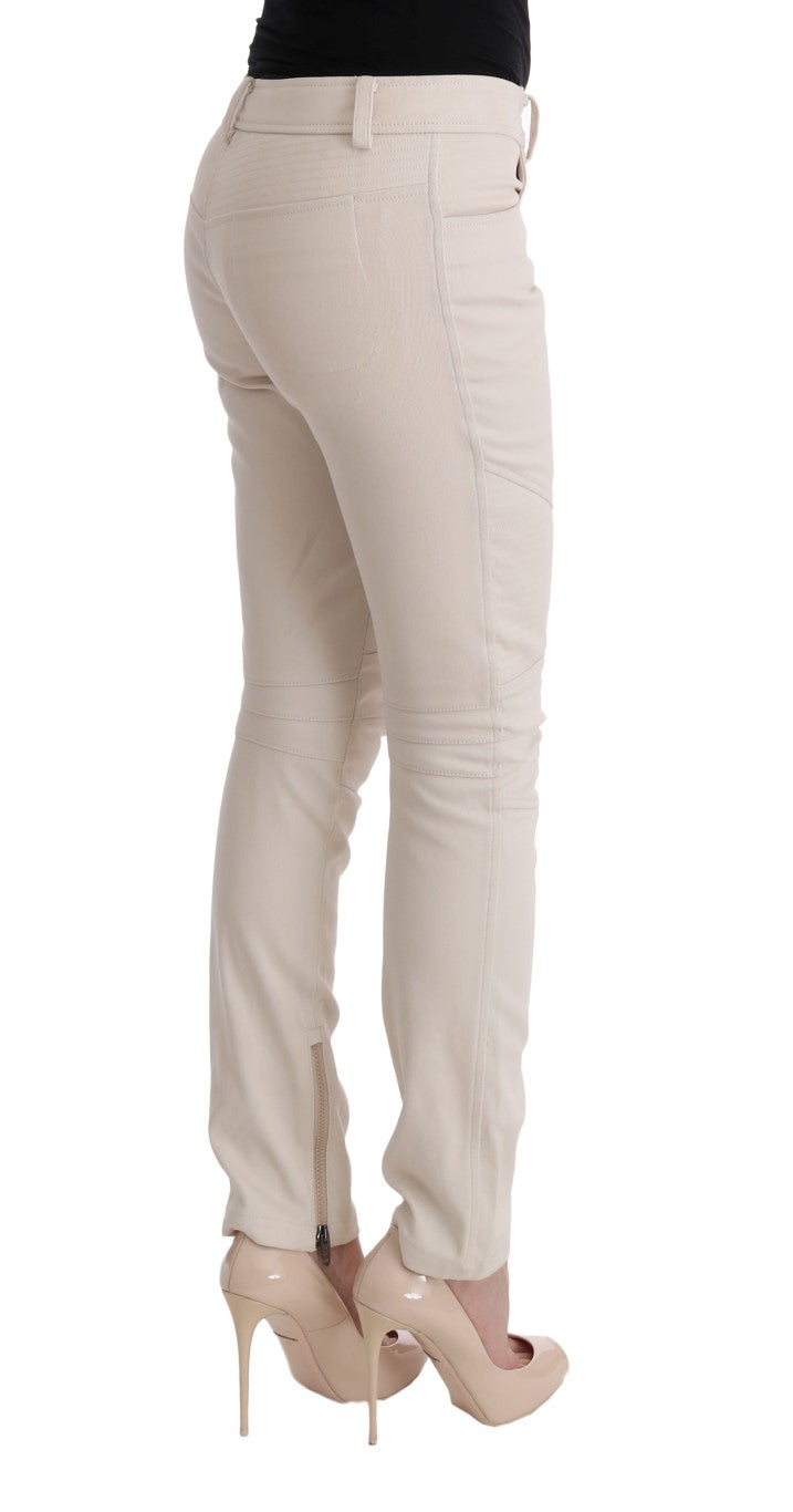 Ermanno Scervino Chic White Slim Fit Denim Treasure Ermanno Scervino