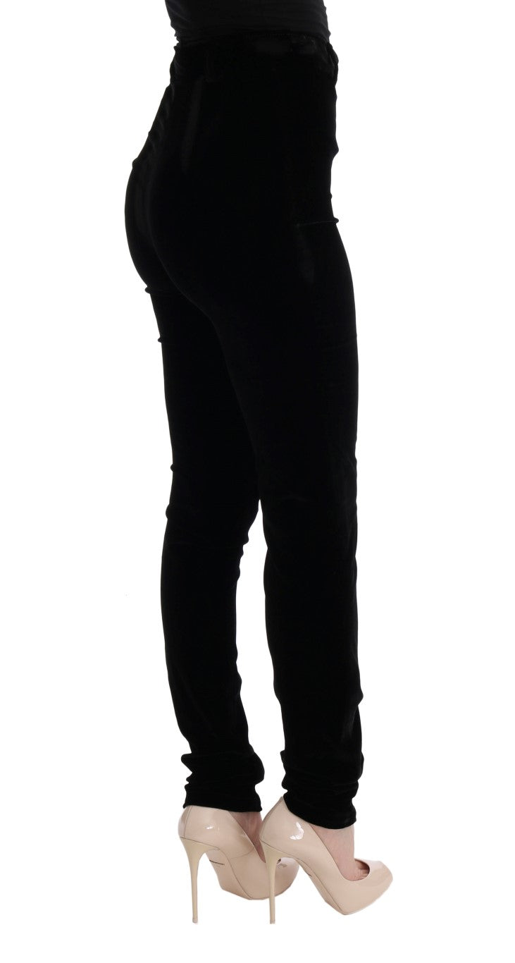 Ermanno Scervino Sleek High-Waist Black Trousers Ermanno Scervino