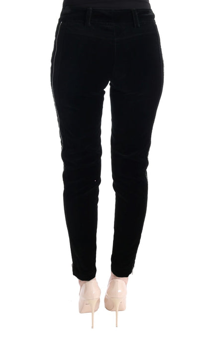 Ermanno Scervino Chic Black Slim Fit Cropped Pants Ermanno Scervino