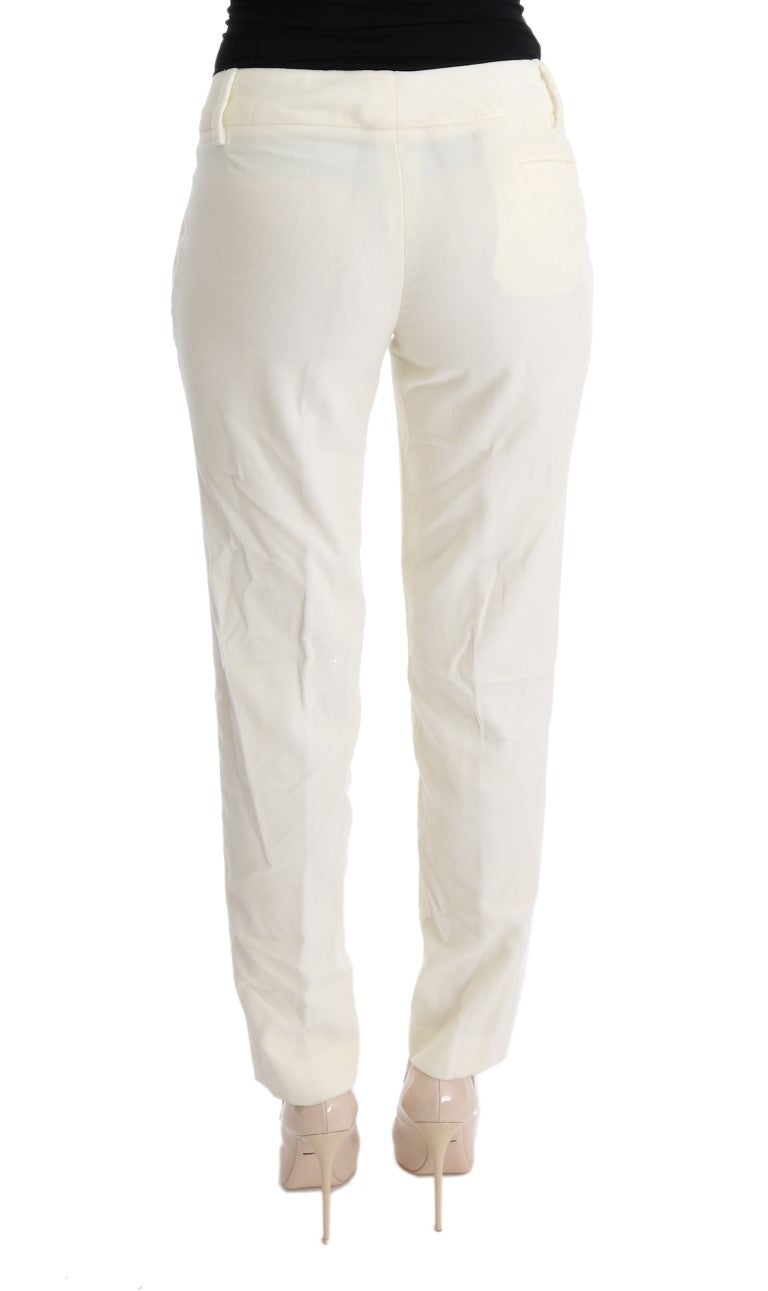 Ermanno Scervino Chic White Regular Fit Pants Ermanno Scervino