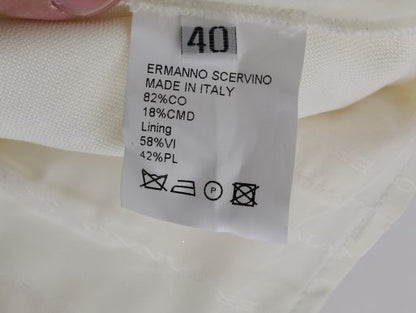 Ermanno Scervino Chic White Regular Fit Pants Ermanno Scervino